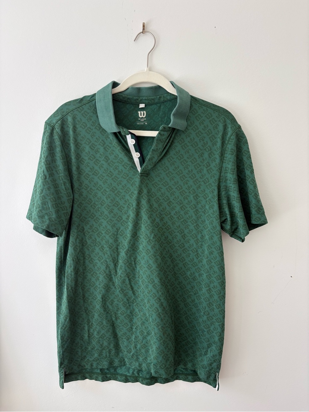 Wilson Men's Dark Green Patterned Polo